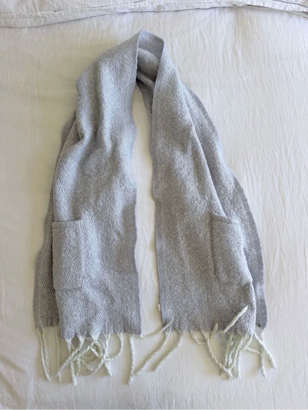 World Market gray blanket scarf